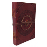 Leather Journal with Red Jasper