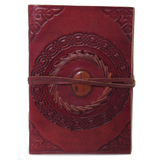 Leather Journal with Red Jasper