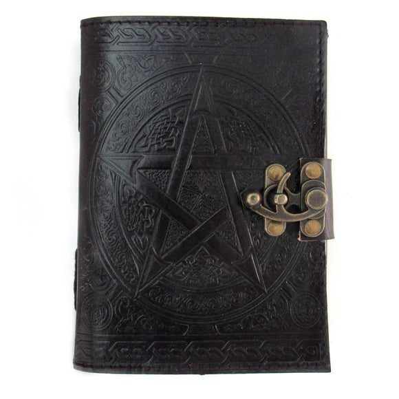 Black Pentagram Leather Journal