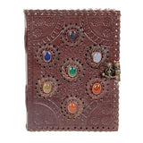 Seven Chakras Leather Journal (8x6 Inches)