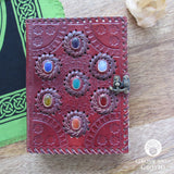 Seven Chakras Leather Journal (8x6 Inches)