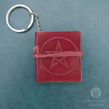 Mini Leather Journal Key Chain (Pentagram)