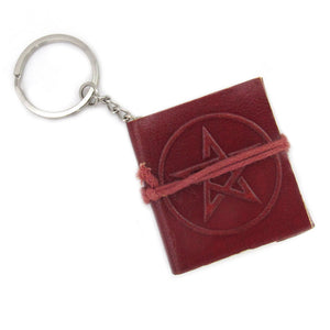 Mini Leather Journal Key Chain (Pentagram)