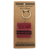 Mini Leather Journal Key Chain (Pentagram)