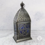 Pentagram Glass and Metal Lantern