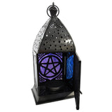 Pentagram Glass and Metal Lantern