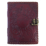 Sun and Moon Leather Journal with Latch
