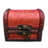 Mini Treasure Chest with Brass Latch Embossed