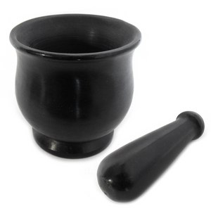 Black Stone Mortar and Pestle (Large)