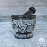 Gray Soapstone Mortar and Pestle