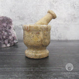 Fossil Marble Mortar and Pestle (2.5 Inches)