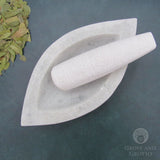 White Marble Mortar and Pestle