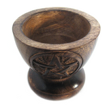 Wood Pentagram Mortar and Pestle