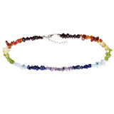 Rainbow Chakra Gemstone Chip Necklace (18 Inches)