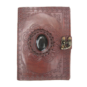 Leather Journal with Black Onyx