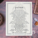 Father Prayer Parchment Poster (8.5" x 11")