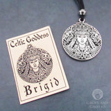 Celtic Goddess Brigid Pewter Talisman