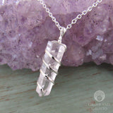 Wire-Wrapped Clear Quartz Pendant