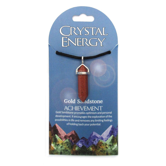 Gold Sandstone (Achievement) Crystal Energy Pendant