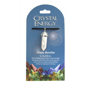 White Howlite (Calming) Crystal Energy Pendant