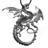 Large Celtic Dragon Pendant (Pewter)