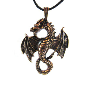 Celtic Dragon Bronze Pendant