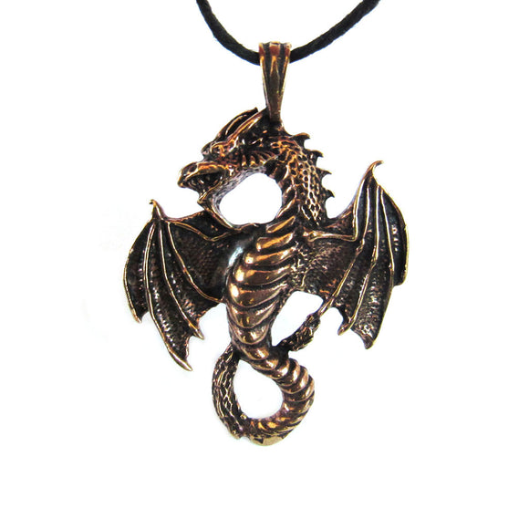 Celtic Dragon Bronze Pendant