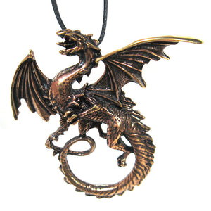 Large Celtic Dragon Pendant (Bronze)