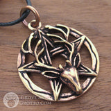 Stag Pentagram Amulet (Bronze)