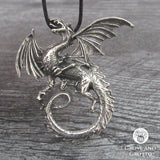 Large Celtic Dragon Pendant (Pewter)