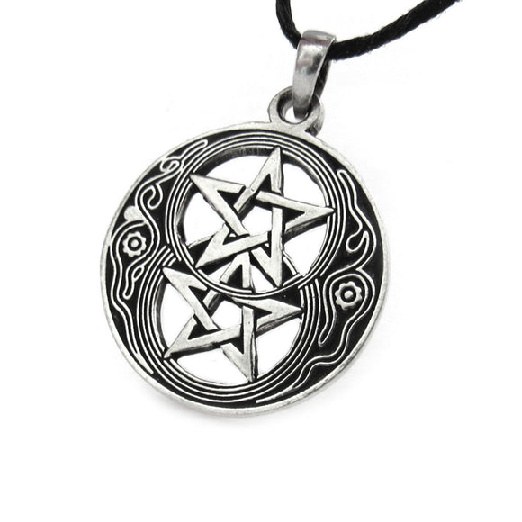 Pentagram Chalice Well Pendant (Pewter)