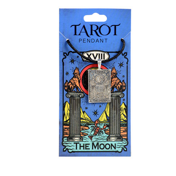 Tarot Card Pewter Pendant - The Moon