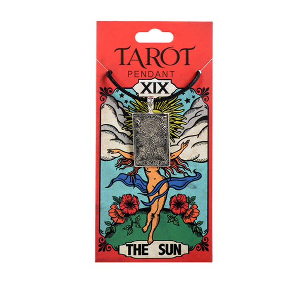 Tarot Card Pewter Pendant - The Sun