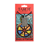 Tarot Card Pewter Pendant - The Wheel of Fortune