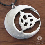 Crescent Moon Triquetra Pendant (Pewter)
