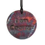 Heart Raku Medallion with Cord