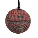 Triquetra Raku Medallion with Cord