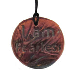 Raven Raku Medallion with Cord