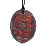 Wolf Raku Medallion with Cord