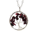 Tree of Life Pendant with Garnet