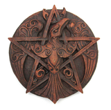 Dryad Design Raven Pentacle Plaque (Wood Color)