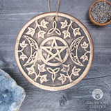 Bronze Terracotta Triple Moon Plaque