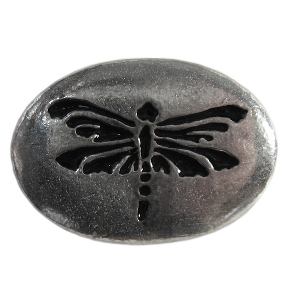 Dragonfly Pewter Pocket Stone