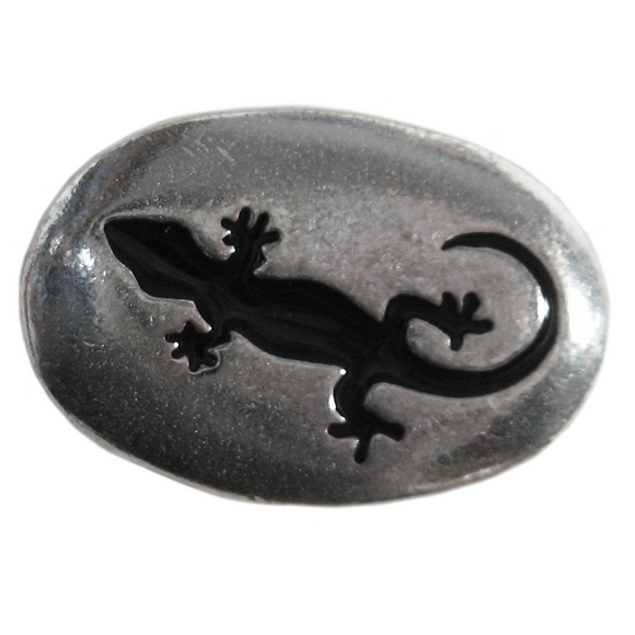 Lizard Pewter Pocket Stone