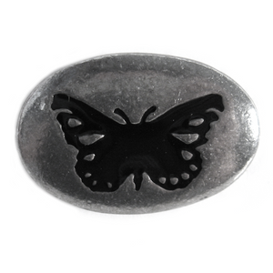 Butterfly Pewter Pocket Stone