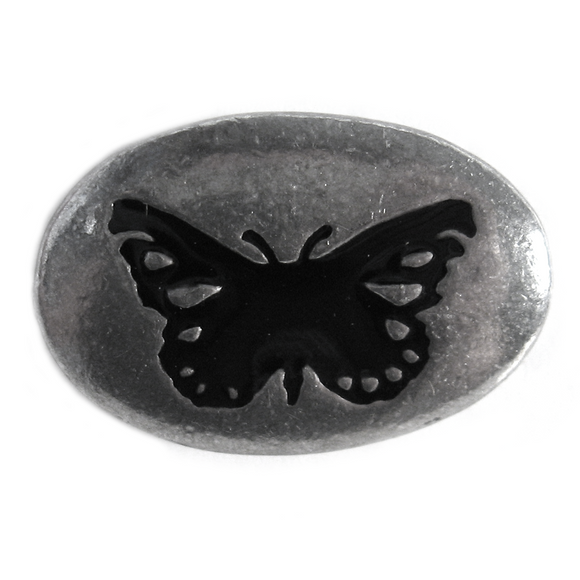 Butterfly Pewter Pocket Stone
