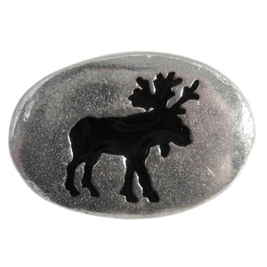 Moose Pewter Pocket Stone