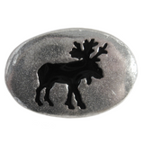 Moose Pewter Pocket Stone