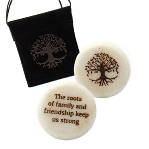 Tree of Life "Roots" Pocket Stone with Bag