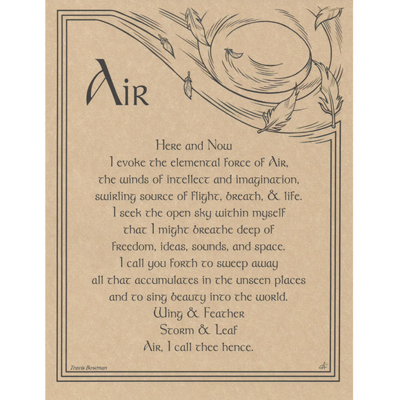 Air Evocation Parchment Poster (8.5